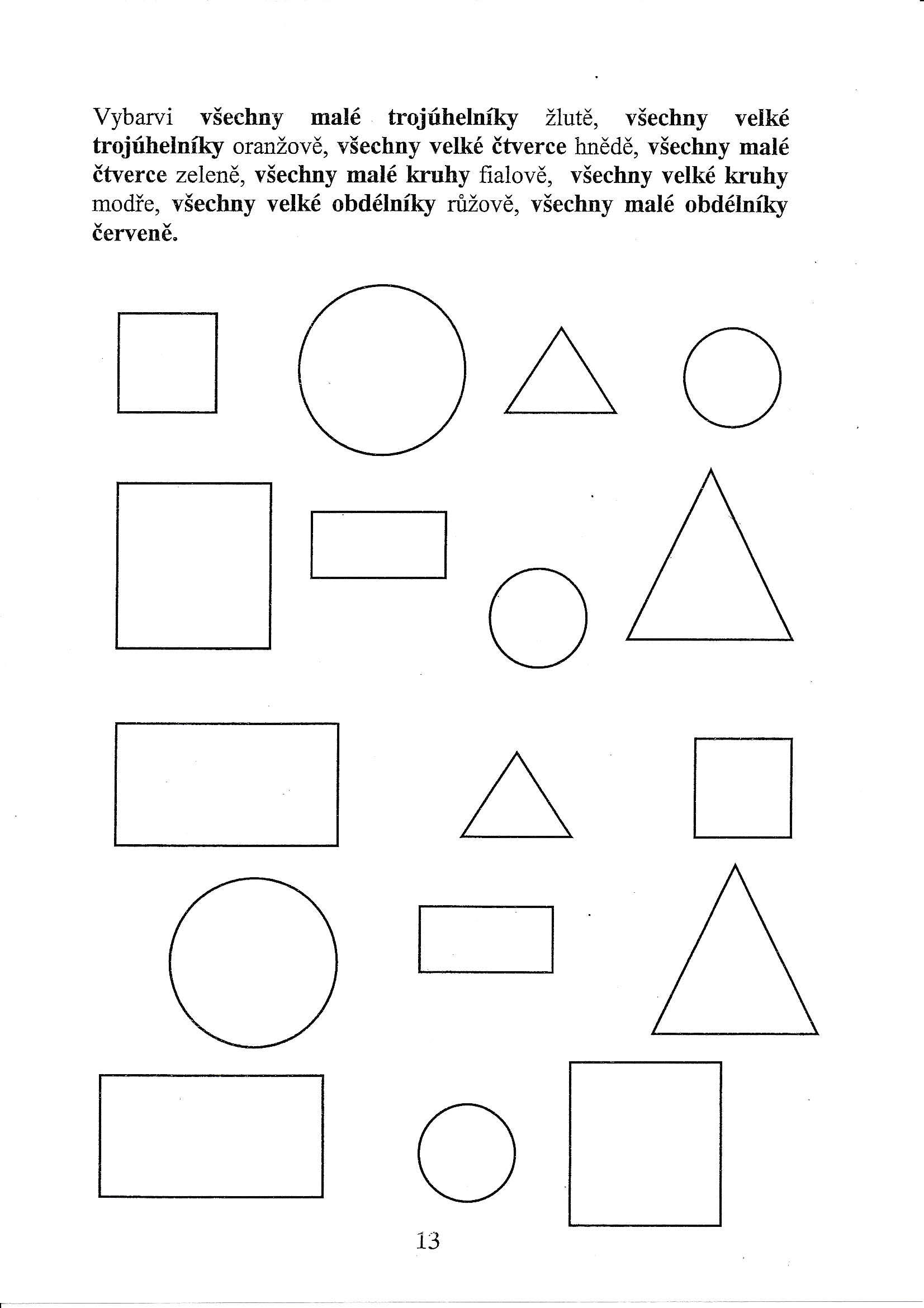 Náměty na vzdělávání - předmatematické představy 9